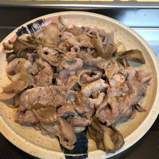 山椒の風味♪豚肉と舞茸のソテー^_^